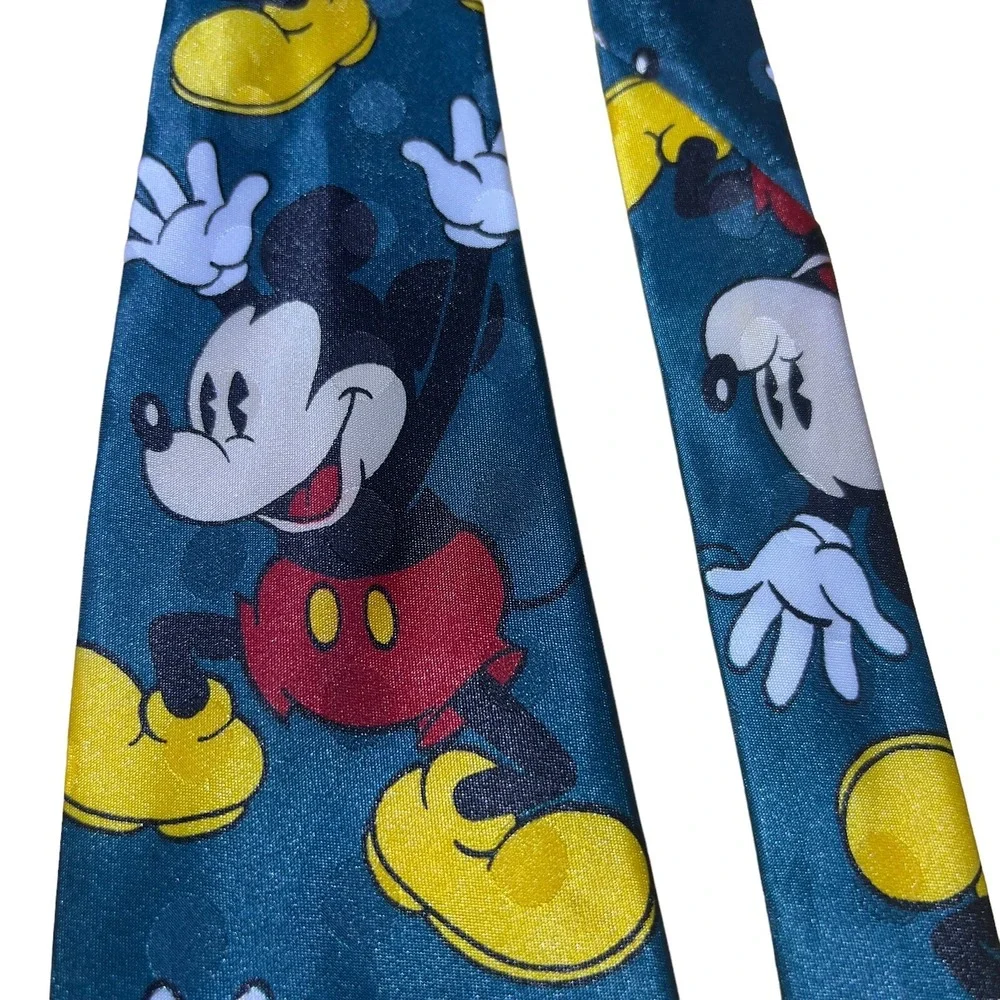 Disney Tie Designed By Cervantes Mickey Mouse Mens Necktie Green Tie Korea